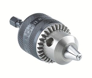 ROHM 368292 Selbstspannfutter mit sechskantschaft und zahnstangenmechanismus für bohrer mit einem durchmesser von 0.5 bis 6.5 mm, modell PRIMA-L, sechskantaufnahme, für schlagbohrmaschinen