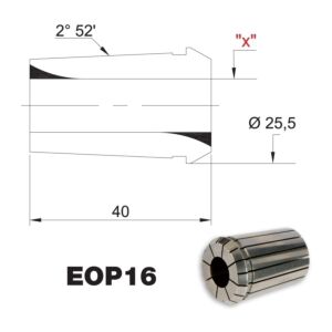EOP16045 PRT TOOLS Pinza di serraggio utensili EOP 16 - DIN6388/B per mandrini porta pinza diametro 4.5mm