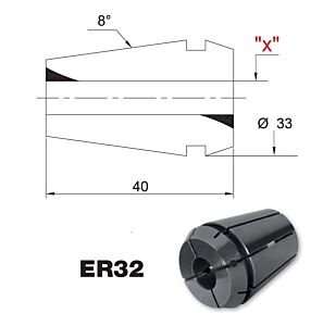 PRT TOOLS Pinze ER32 Tenuta stagna DIN 6499/B-14