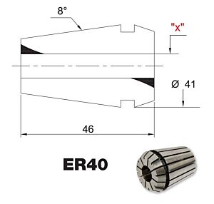 PRT TOOLS Pinze ER40 standard DIN 6499/B-15