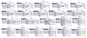 PTM-C20004 Nuova PTM meccanica Interchangeable centering points MT4/5 suitable for dead center CNL - CNS - CNR