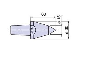 PTM20011 Nuova PTM meccanica cuspidi cono morse CM6 punta conica Dia.15 