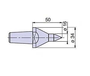 PTM20013 Nuova PTM meccanica cuspidi cono morse CM6 codolo Dia.16