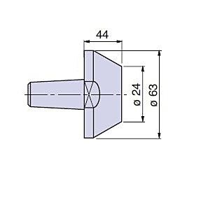 PTM20014 Nuova PTM meccanica cuspidi cono morse CM6 Dia.24-63