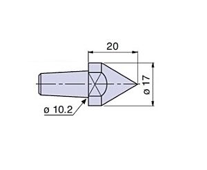 20102 Nuova PTM meccanica Cuspide Standard cono Morse CM2 
