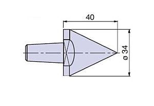 20203 Nuova PTM meccanica Cuspide cono morse CM3 Dia.34mm