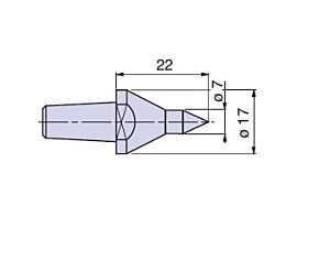 20402 Nuova PTM meccanica Cuspide intercambiabile cono Morse CM2 Diam.7mm