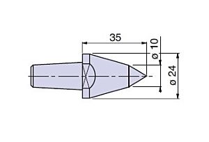 20513 Nuova PTM meccanica Cuspide cono morse CM3 - Dia.12mm