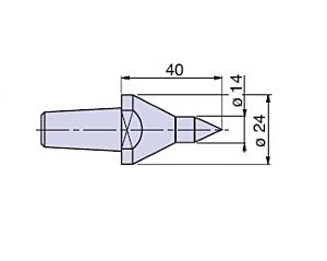 20603 Nuova PTM meccanica Cuspide cono morse CM3 Diam.14mm