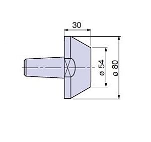 PTM20806 Nuova PTM meccanica cuspidi cono morse CM6 Dia.54-80