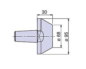 PTM20816 Nuova PTM meccanica cuspidi cono morse CM6 Dia.68-95