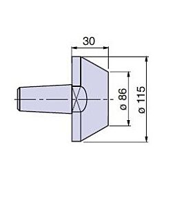 PTM20826 Nuova PTM meccanica cuspide cono morse CM6 Dia.86-115