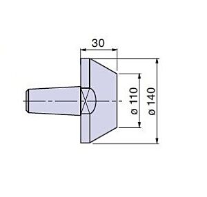 PTM20836 Nuova PTM meccanica cuspidi  cono morse CM6 Dia.110-140