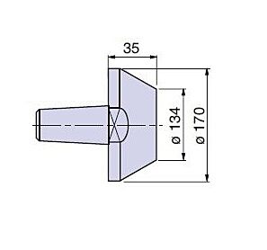 PTM-20846 Nuova PTM meccanica cuspidi cono morse CM6 Dia.134-170