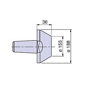 PTM20856 Nuova PTM meccanica cuspide cono morse CM6 Dia.155-188