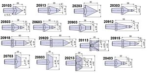 PTM20003 Nuova PTM meccanica cuspidi per contropunte CN3/R - CSF3/S