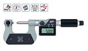 2394026 Rupac Micrometro millesimale Digitale per filettature Serie Digitronic con avanzamento rapido, stelo non rotante campo di misura 0-25mm, IP54