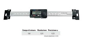 RUPAC 2999150 Riga digitale versione orizzontale serie Digitronic, campo di misura 150mm, risoluzione 0.01, precisione ±0.03, IP40