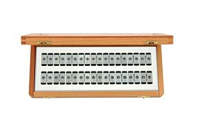 5103002 RUPAC Assortimento composto da 18 blocchetti di riscontro cilindrici per filetti, da 0.170mm a 3.200mm