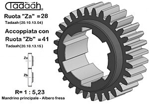 20.10.13.04 Ruota intercambiabile "Za" per fresatore frontale Gildemeister GM32, GM35, GM42