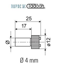1500446 Attacco a coda di rondine Ø4 mm     