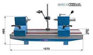 2010025 RUPAC Apparecchio per il controllo eccentricità Serie MicroMet PLUS - Max distanza punte 1000mm, Altezza punte 250mm, dimensioni 1570x420x300mm