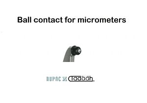 2360099 Rupac contatto a sfera per micrometri Ø5mm per micrometri con stelo Ø6,50mm