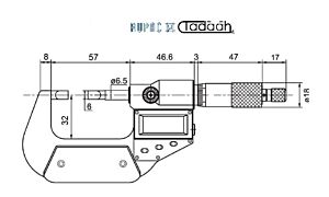 2398025  Micrometro Digitale per Cave Serie Digitronic con stelo non rotante