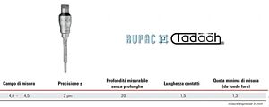 2503302 Rupac Micrometro millesimale per interni a 3 punte Serie MicroMet PLUS, campo di misura 4.0-4.5mm