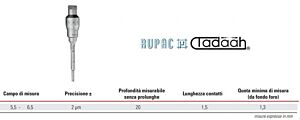 2503304 Rupac Micrometro millesimale per interni a 3 punte Serie MicroMet PLUS, campo di misura 5.5-6.5mm