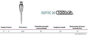RUPAC 2503305 Micrometro millesimale per interni a 3 punte Serie MicroMet PLUS, campo di misura 6-8mm