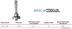 2503321 Micrometro millesimale RUPAC a 3 punte per interni Serie MicroMet PLUS, campo di misura 125-150mm