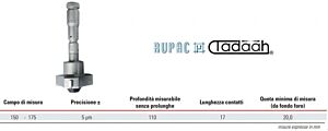 2503322 Micrometro millesimale RUPAC a 3 punte per interni Serie MicroMet PLUS, campo di misura 150-175mm