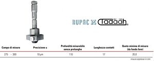2503327 RUPAC Micrometro millesimale a 3 punte per interni Serie MicroMet PLUS, campo di misura 275-300mm