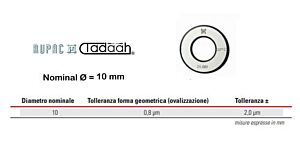 RUPAC 2503373 Anello di riscontro - controllo per micrometri a 3 punte Serie MicroMet, in esecuzione lappata fine Dia.10mm  