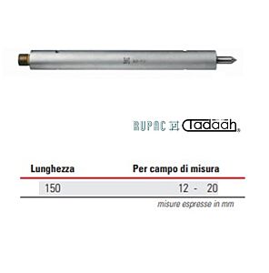 Verlängerung für mechanik Messschrauben Serie MicroMet, Länge 150 mm für Messbereich 12-20 mm