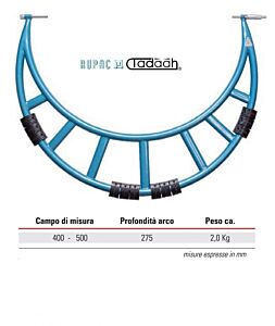 RUPAC 2760500 Micrometro centesimale per esterni Serie MicroMet con incudine intercambiabile campo di misura 400-500mm