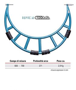 2760700 RUPAC Micrometro per esterni centesimale Serie MicroMet con incudine intercambiabile campo di misura 600-700mm