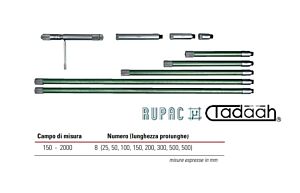 2792000 RUPAC Micrometro centesimale per interni esecuzione componibile Serie MicroMet campo di misura 150-2000