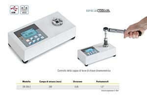 4502002 RUPAC Misuratori digitali di torsione serie DB Digitronic PLUS CAMPO DI MISURA 500 DIVISIONE 0,05 PORTAUTENSILE 3/4”