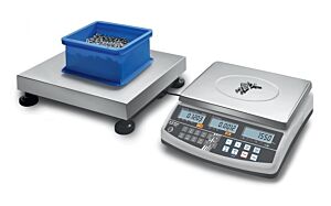 4753001 Piattaforma in acciaio inox con Bilancia Serie CCS Digitronic PLUS, portata max 300 Kg, massimo conteggio 3.000.000 pezzi