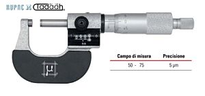 RUPAC 2965075 Micrometri per esterni Serie  MicroMet, doppia lettura su micrometro e contatore meccanico - 50-75
