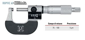 RUPAC 2965100 Micrometri per esterni Serie  MicroMet, doppia lettura su micrometro e contatore meccanico - 75-100