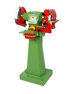 NEBES S2-PG Industrielle Tischschleifmaschine zum Werkzeugschleifen mit verstellbarem Stufentisch, Drehstrom-Induktionsmotor 750W - Komplett mit Rädern