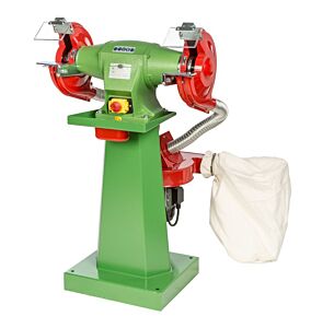 NEBES SA-3 Smerigliatrice industriale a colonna in ghisa con impianto di aspirazione - Motore trifase ad induzione 1100W per mole 250x30x25 mm