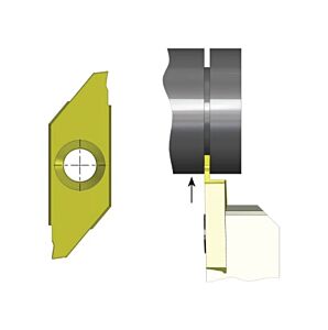 2SLG40RW40T80K CARMEX Inserto destro Swiss line in micrograna K20 taglia 40 per esecuzione scanalature a tuffo su torni CNC e a fantina mobile