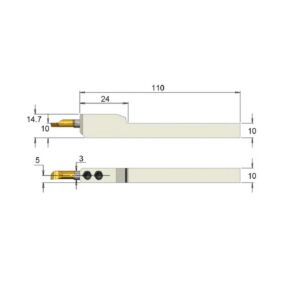 SEMV1010H3 Portautensile con gambo quadro 10x10mm Tiny Tools Carmex per tornitura interna con sede utensile Ø3
