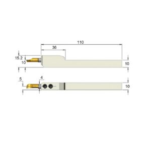 SEMV1010H4 Portautensile con gambo quadro 10x10mm Tiny Tools Carmex per tornitura interna con sede utensile Ø4