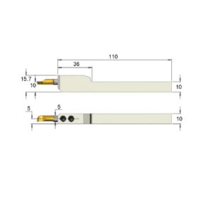 SEMV1010H5 Portautensile con gambo quadro 10x10mm Tiny Tools Carmex per tornitura interna con sede utensile Ø5