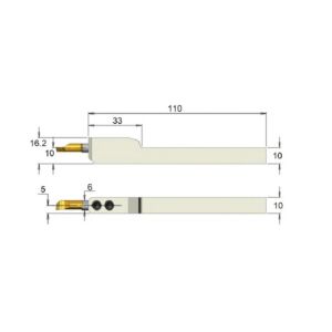 SEMV1010H6 Portautensile con gambo quadro 10x10mm Tiny Tools Carmex per tornitura interna con sede utensile Ø6